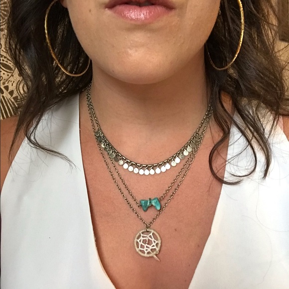 dELiA*s Jewelry - 💫3/$25 Silver Layered Dream Catcher Boho Necklace